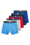 Polo Ralph Lauren Classic Fit Boxer Briefs - Pack Of 5 In Andover,aerial Blue,rugby Royal,rl