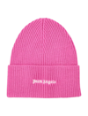 Palm Angels Classic Logo Ribbed Beanie In Fucsia