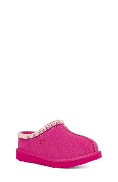 Ugg Kids' T Tasman Ii Logo刺绣乐福鞋 In Rock Rose/rock Rose