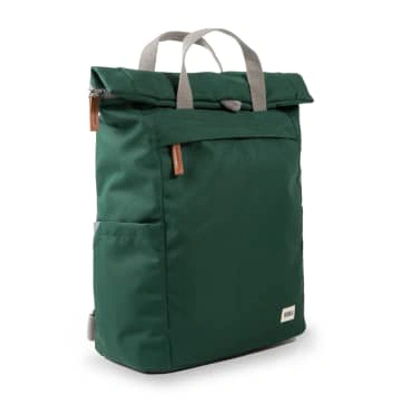 Roka Back Pack Rucksack Finchley A Large In Recycled Sustainable Canvas In Forest
