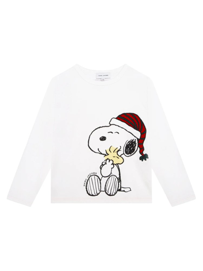 The Marc Jacobs Kids Snoopy Printed Crewneck T In White