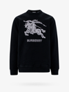 Burberry Cotton Sweater With Ekd Embroidery In Black