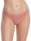 Hanky Panky Daily Lace Original Rise Thong In Antique Rose Pink