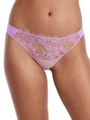 Skarlett Blue Entice Thong In Sheer Lilac,nylon