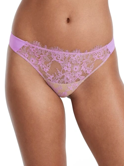 Skarlett Blue Entice Thong In Sheer Lilac,nylon