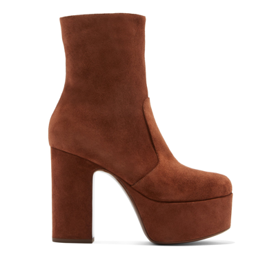 Casadei Isa Suede - Woman Ankle Boots Russet 39