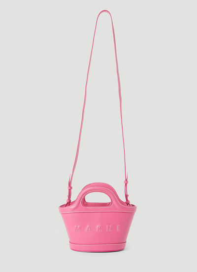 Marni Tropicalia Micro Shoulder Bag In Pink