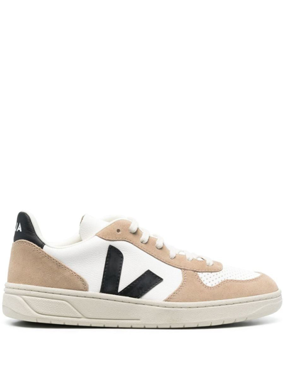 Veja Logo-patch Panelled Sneakers In White