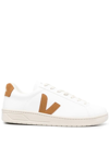 Veja Urca Sneakers In White And Camel Leather And Suede In White