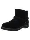 Style & Co Noellee Womens Faux Suede Ankle Booties In Black