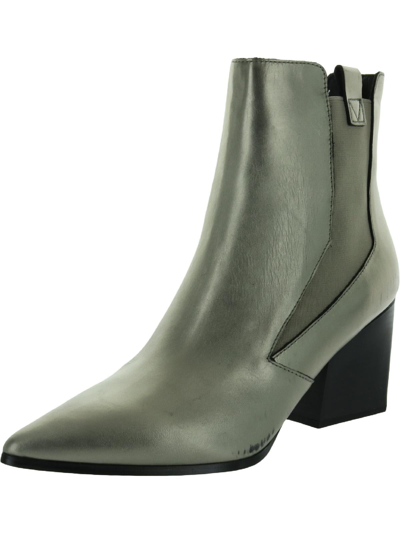 Kendall + Kylie Finigan-bootie Womens Faux Leather Pointed Toe Chelsea Boots In Grey