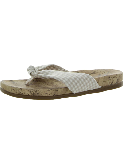 Lifestride Happy Womens Slip-on Cork Thong Sandals In Multi