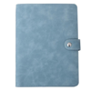 Multitasky Vegan Leather Organizational Notebook A5 With Sticky Note Ruler In Blue