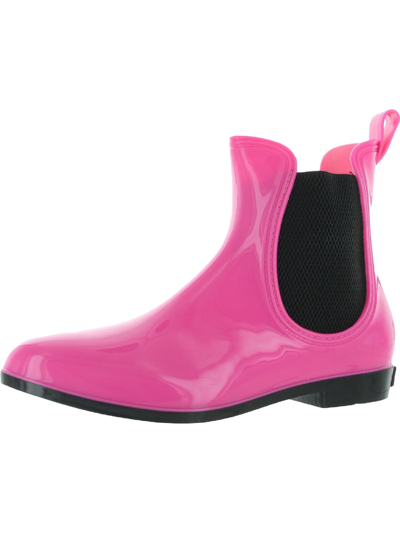 Seven7 Dover Womens Ankle Pull On Rain Boots In Pink