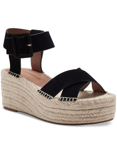 Lucky Brand Audrinah Womens Suede Ankle Strap Espadrilles In Multi