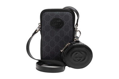 Pre-owned Gucci Interlocking G Mini Bag Black/grey