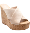 Charles By Charles David Duo Platform Wedge Sandal In Beige