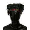 DOLCE & GABBANA Dolce & Gabbana Lamb Leather Floral Print Beret Women's Hat