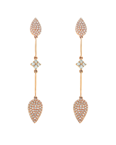Diana M. Fine Jewelry 14k Rose Gold 0.70 Ct. Tw. Diamond Earrings