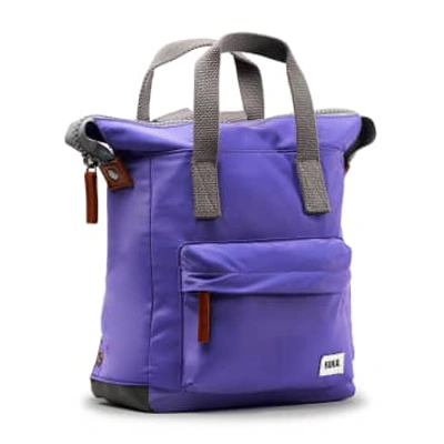 Roka Back Pack Rucksack Bantry B Small In Recycled Sustainable Nylon Peri Purple