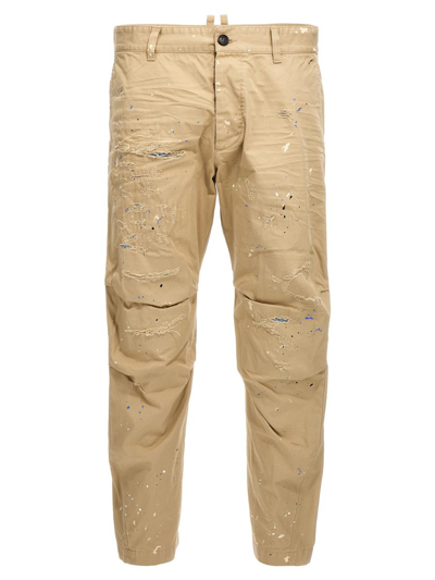 Dsquared2 Skipper Trousers In Beis