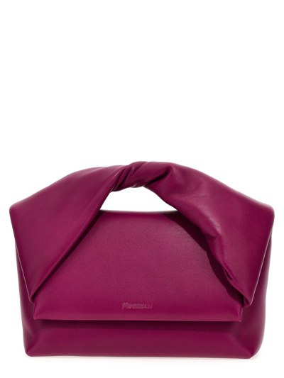 Jw Anderson Twister Large Handbag In Purple