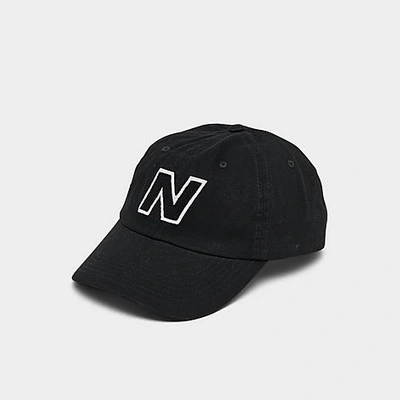 Finishline New Balance V990 Block N Curved Brim Snapback Hat In Black