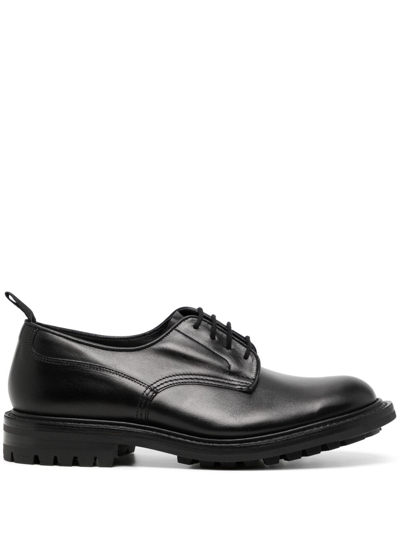 Tricker's Lace-up Leather Derby Shoes In Black