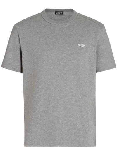 Zegna Short Sleeve T-shirt In Grey