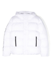 Dsquared2 Zip-pocket Hooded Puffer Jacket In White