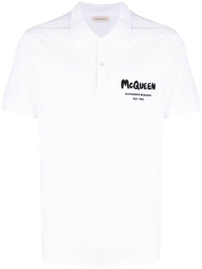 Alexander Mcqueen Cotton Polo Shirt In White