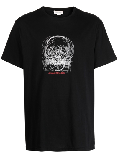 ALEXANDER MCQUEEN SKULL-PRINT COTTON T-SHIRT