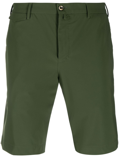 Pt Torino Stretch Cotton Blend Shorts In Green