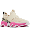 Sorel Women's Kinetic Impact Ii Strapped Slip-on Sneakers Women's Shoes In Bleached Ceramic/fuchsia Fizz