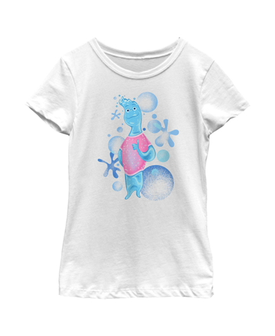 Disney Pixar Girl's Elemental Wade Thumbs Up Child T-shirt In White