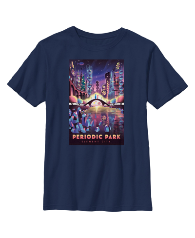 Disney Pixar Boy's Elemental Periodic Park Poster Child T-shirt In Navy Blue