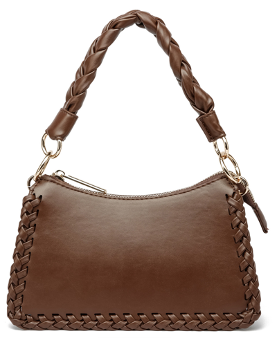 Like Dreams Jora Braided Small Crossbody Bag In Chocolate Brown