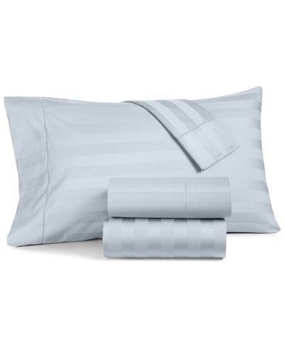 CHARTER CLUB 1.5" STRIPE 550 THREAD COUNT 100% COTTON 4-PC. SHEET SET, CALIFORNIA KING, EXCLUSIVELY AT MACY'S
