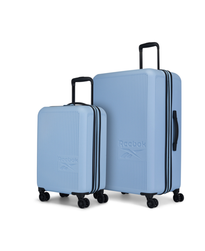 Reebok Action Duo 2 Piece 360-degree Spinner Luggage In Bluepearl
