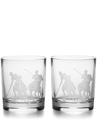 POLO RALPH LAUREN CLEAR GARRETT DOUBLE-OLD-FASHIONED GLASS SET,68073159900120684005