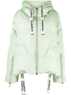 KHRISJOY GREEN ICONIC HOODED QUILTED JACKET,AFPW001NY19618985