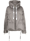 KHRISJOY GREY ICONIC HOODED QUILTED JACKET,AFPW001NY18923037