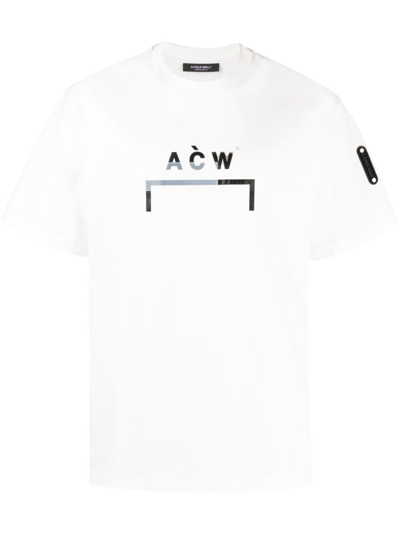 A-cold-wall* White Logo Print Cotton T-shirt