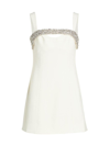 Simkhai Women's Lenny Embellished Keyhole Neckline Minidress In Natural White