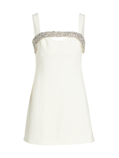 Simkhai Women's Lenny Embellished Keyhole Neckline Minidress In Natural White