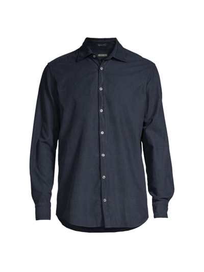 Massimo Alba Men's Genova Corduroy Button-front Shirt In Nero Lavato