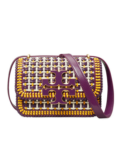 Tory Burch Small Eleanor Bistro Chair Convertible Shoulder Bag In Grape Drop