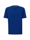 Hugo Boss Regular-fit T-shirt In Stretch Cotton With Side Tape In Turquoise