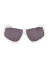 Moncler Men's  Shield Sunglasses In White Smoke Mirror