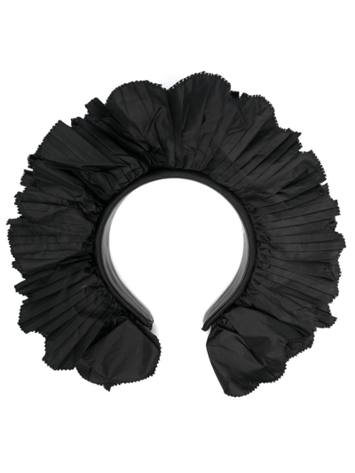 Gucci Ruffled Headband In Black